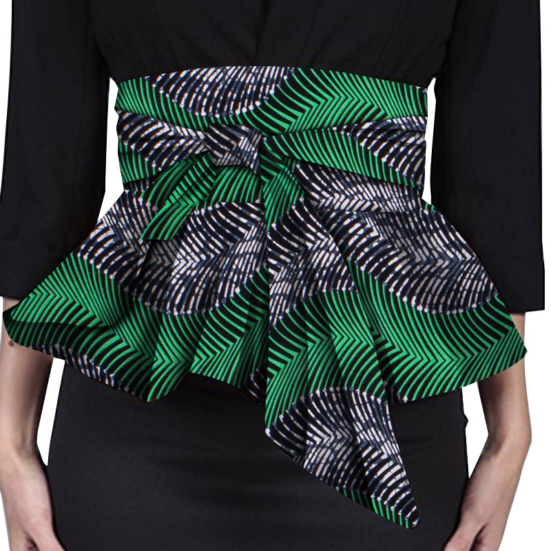 Factory Cheap Hot African Print Fabric Covered Wood Bangles - African Lady High Waist Asymmetrical Waist Wrap Belt SP108 – AFRICLIFE