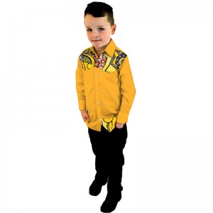 2021new arrival fashion style african children cotton plus size shirts WYT151