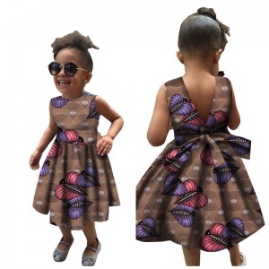Factory Price For African Attire 2 Piece - African Traditional Cotton Dresses Matching Print Dresses for Children Clothing WYT22 – AFRICLIFE