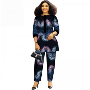 African Suit For Women 2 Piece of Top and Pant Sets Fashion WY4143