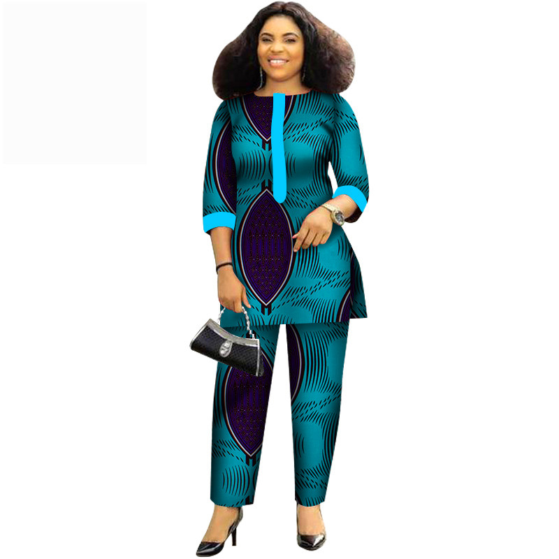 New Fashion Design for African Clothing Designers - African Suit For Women 2 Piece of Top and Pant Sets Fashion WY4143 – AFRICLIFE