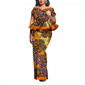 Traditional African Women Clothing Custom Made Dashiki Tops+Skirts WY5104