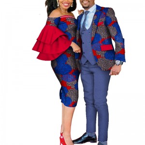 Dashiki African Lovers Suit Party Clothes for Couple Men and Women 2 Pieces Set WYQ677
