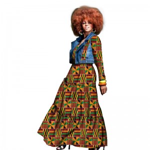 African Dashiki Traditional Dress For Women Two Pieces Coat And Dress Set WY1436