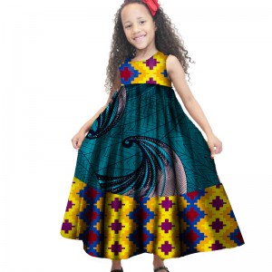 African Girls Long Dresses Print Party Dress  WYT48