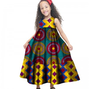 African Girls Long Dresses Print Party Dress  WYT48