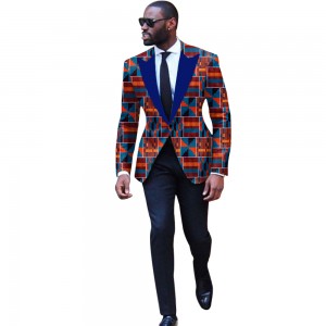 Fashion Men African Style Print Men Suit Jackets for Festive Blazers Customized Men’s Clothes Wyn878