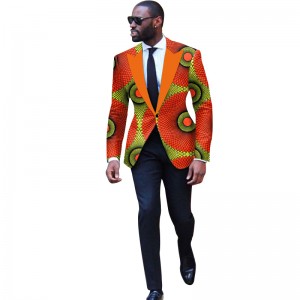 Fashion Men African Style Print Men Suit Jackets for Festive Blazers Customized Men’s Clothes Wyn878