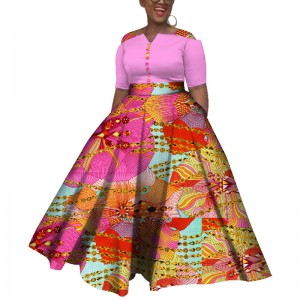 2021 Dashiki African Dresses For Women Colorful Daily Wedding Ankle-Length Dress WY3853