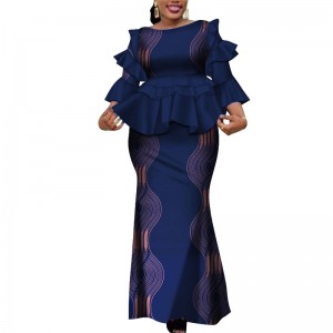 Africa Plus Size Two Piece Set long dress For Women Fashion Dashiki Lady Clothing WY4142