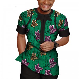 African Traditional Dashiki Men Top Shirt and Pant Trousers Set for WYN943