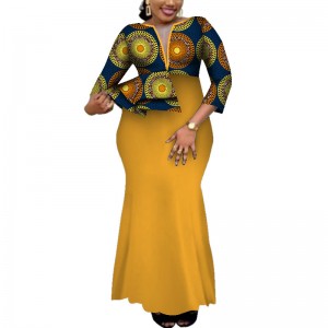 Dashiki African Print Dresses for Women Bazin Riche Ankara Print Long Evening Dresses WY4059