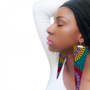 African Fabric Earrings Handmade Earrings African Print Ankara Big Oversized WYB279