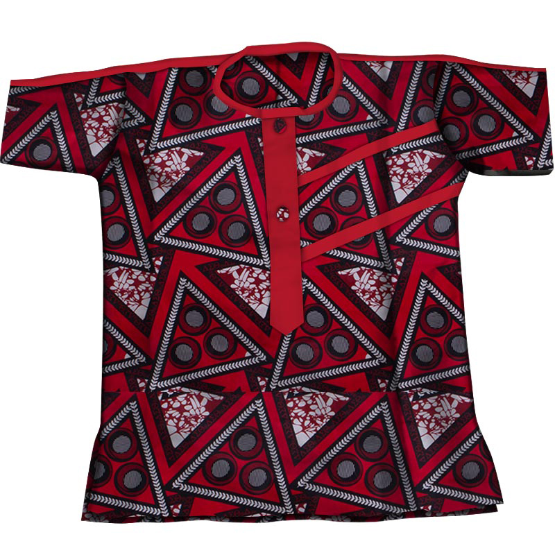 New Boy’s Shirts Tops African Ankara Shirt 100% Cotton Shirt For Kids African Clothes WYT437 Featured Image