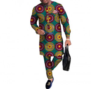 African Clothing Print Dashiki Men Casual clothes for Shirts and Pant Sets WYN809