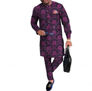 African Clothing Print Dashiki Men Casual clothes for Shirts and Pant Sets WYN809