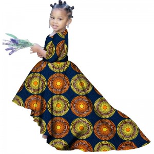 African Girl Dresses Ankara Print Dashiki Long Party Dress with WYT325