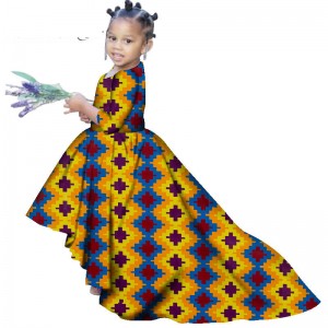 African Girl Dresses Ankara Print Dashiki Long Party Dress with WYT325