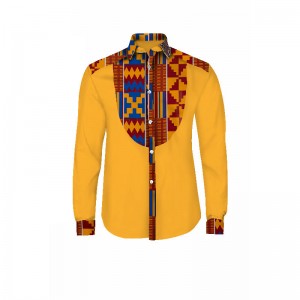 African Men Clothes Dashiki Matching Shirt for Men Long Sleeve Shirt WYN257