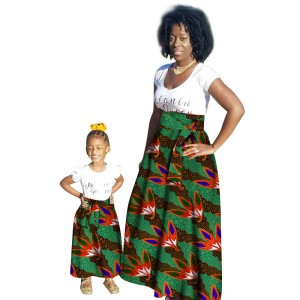 african Clothing for Matching Dashiki Clothes Mother and Girl Baby’s Skirt 2 pieces WYQ44