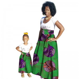 african Clothing for Matching Dashiki Clothes Mother and Girl Baby’s Skirt 2 pieces WYQ44