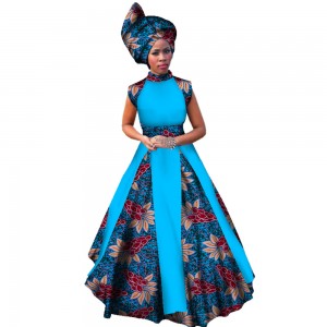 Women’s Long African dress Sleeveless women’s evening dress African scarf dress WY1173