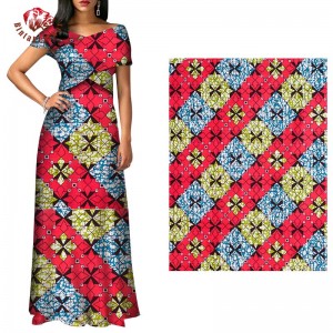 Wholesale Cheapest African Wax Polyester Fabric for sewing Women Party Dress FP6417