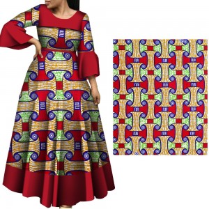 Prints Polyester Wax Guaranteed Soft Pagne African Wax Fabric for Nigeria Ankara Printed 6 Yard FP6418