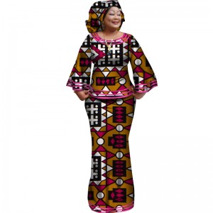 Loose Kanga Dresses for Women Dashiki Traditional Set of 3 pieces Clothing WY2372