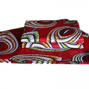Wholesale African Wax Prints Fabric Red Background Cotton Materail for Party Dress 6 Yards/Lot Cloth 24FS1051