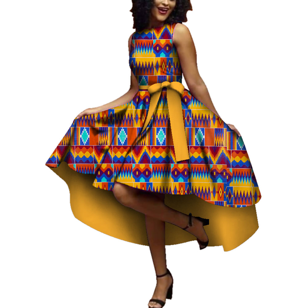 Hot-selling African Attire Couples Designs - African Women Dresses for Dashiki Ankara Floral Print Cotton Sexy Dress for Lady Party Wear WY4361 – AFRICLIFE