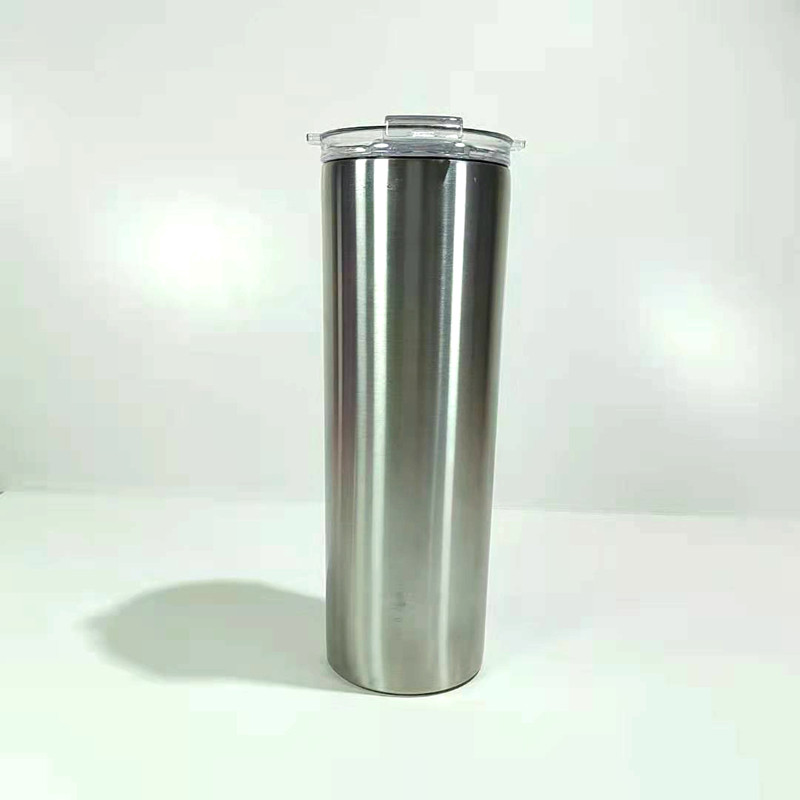 20oz 30oz stainless steel double wall vacuum insulated total straight skinny tumbler with screw flip  (1)