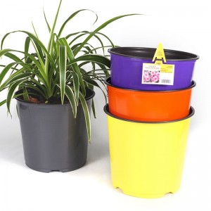 Bilog nga Plastic Pot Garden Nursery Plant Pots