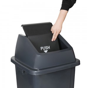 Avfallssortering Søppeldunker med skyvelokk Søppelkasse