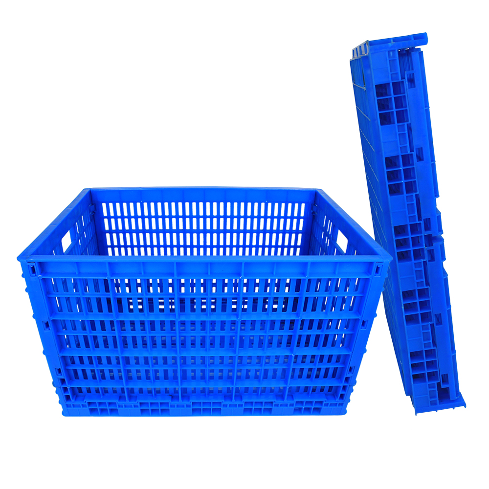 Vented پلاسٽڪ ميوا ۽ سبزي Crates Foldable Crate