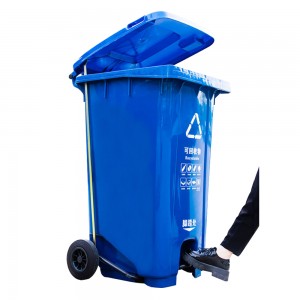 Пластиковый контейнер для мусора 100 литров, мусорная корзина, пластик