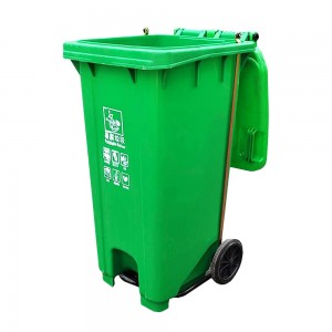 Plastový pedálový odpadkový kôš Wheelie kôš 120 litrov