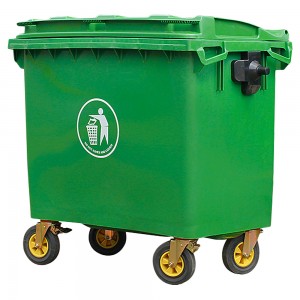 660L Panlabas na Plastic Dustbin Waste Container