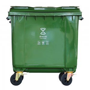 Kontejneri i mbeturinave nga koshi i plehrave plastike 660L