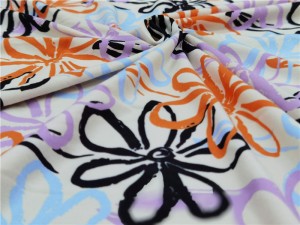 Custom high quality  Double Brushed Poly Knit Fabric Printing Fabric 4 Way Stretch Spandex Knitting Fabric