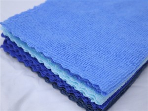 Polyte non-abrasive, reusable and washable microfiber cleaning cloth cleaning towel Ultrasonic Cut Edgeless for car kitchen