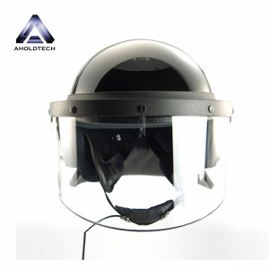 Паліцэйскі шлем з выпуклым брылём з поўным тварам ABS+PC ATPRH-R13