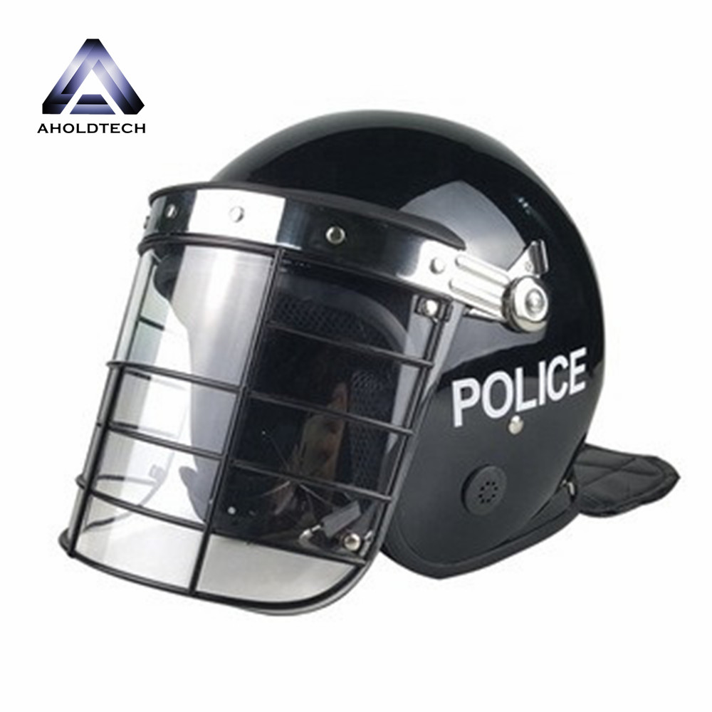 Leading Manufacturer for Pasgt Game Helmet - Metal Mesh Convex Visor Police Full Face ABS+PC Anti Riot Helmet ATPRH-R01 – Ahodtechph
