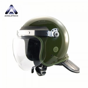 'Yan sanda na Convex Visor Cikakkun Fuskokin ABS+PC Anti Riot Helmet ATPRH-R06