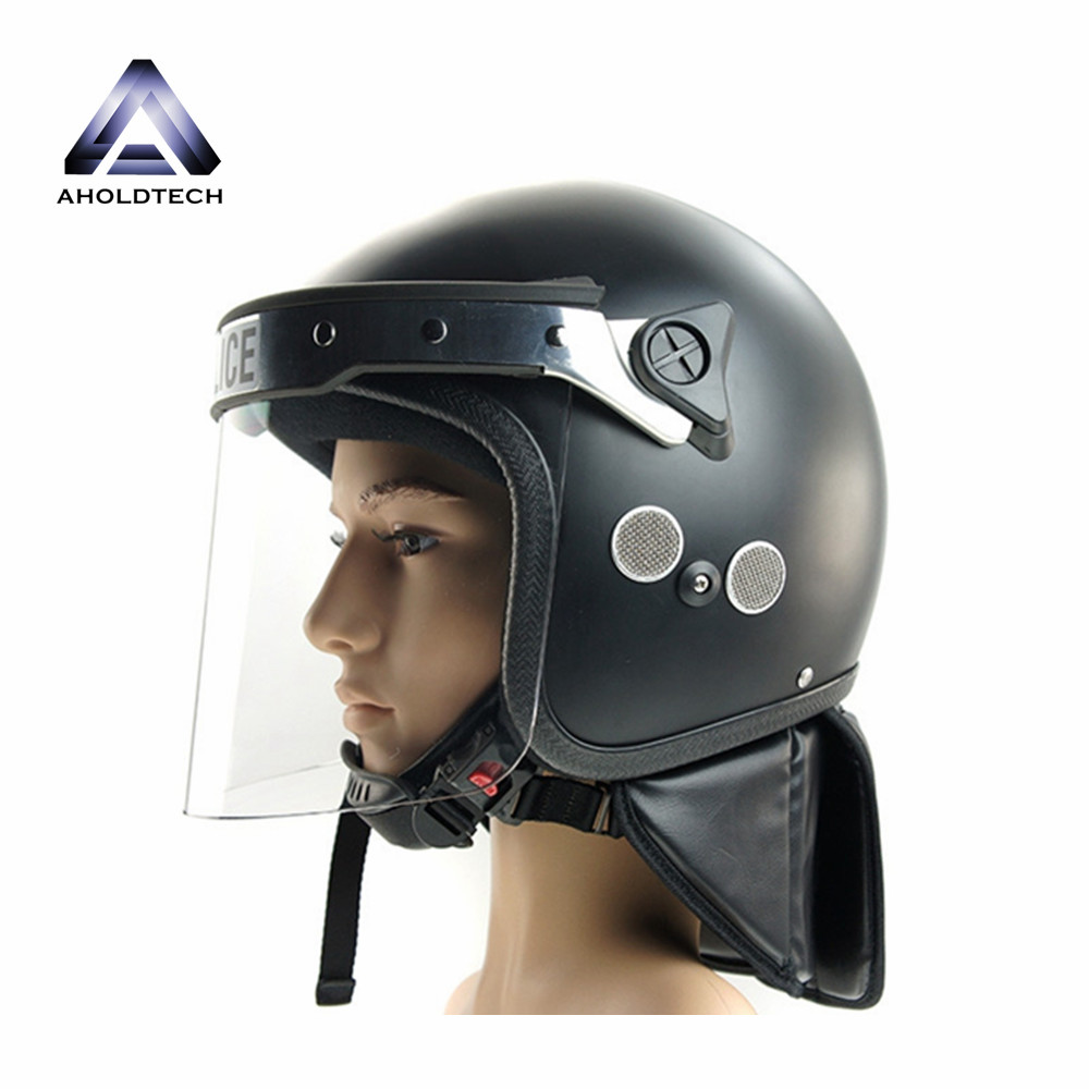 Discount wholesale Full Face Paintball Helmet - Convex Visor Police Full Face ABS+PC Anti Riot Helmet ATPRH-R10 – Ahodtechph