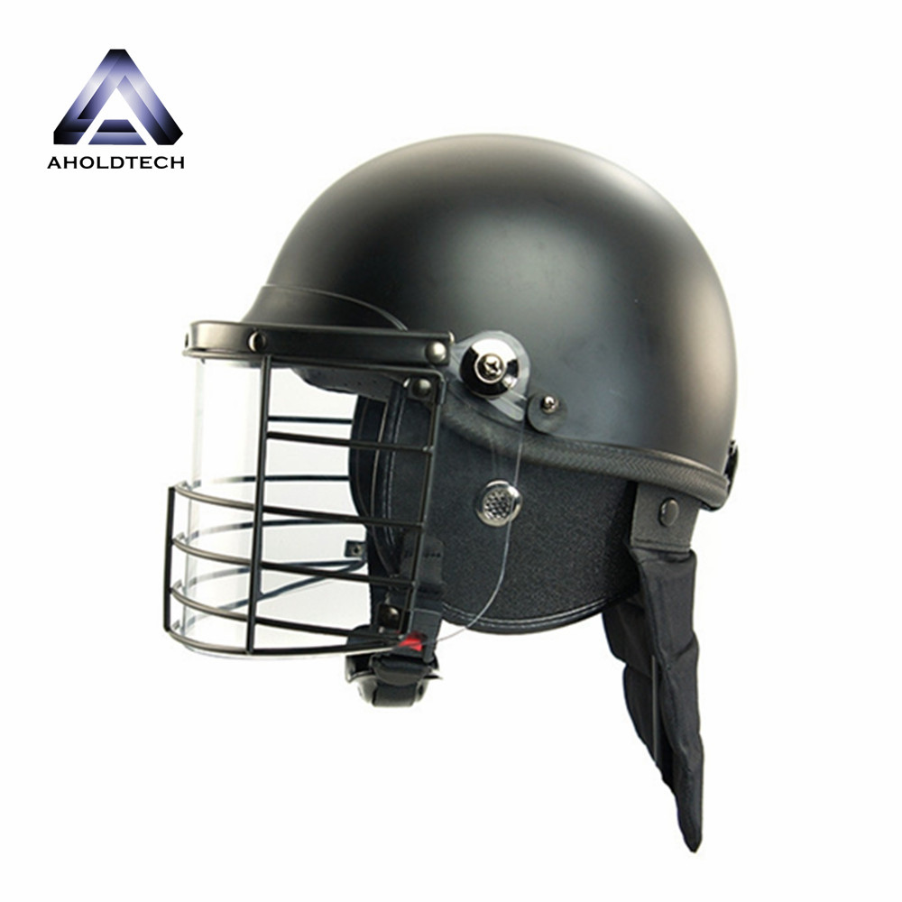 Factory wholesale Police Riot Control Helmet - Convex Visor Police Full Face ABS+PC Anti Riot Helmet ATPRH-R11 – Ahodtechph