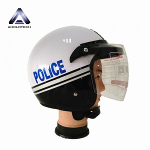 पूर्ण चेहरा सुरक्षा ABS+PC ट्रॅफिक मोटारसायकल पोलिस हेल्मेट व्हिझर ATPMH-01 सह