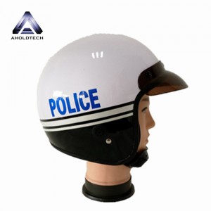 Целосна безбедност на лице ABS+PC Сообраќаен мотоцикл полициски шлем со визир ATPMH-02