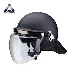 Europäischer Stil, konvexer Visier-Polizei-Armee-Vollgesichts-ABS+PC-Anti-Riot-Helm ATPRH-E05