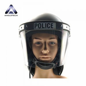 Dışbükey Vizör Polis Tam Yüz ABS + PC İsyan Karşıtı Kask ATPRH-R10